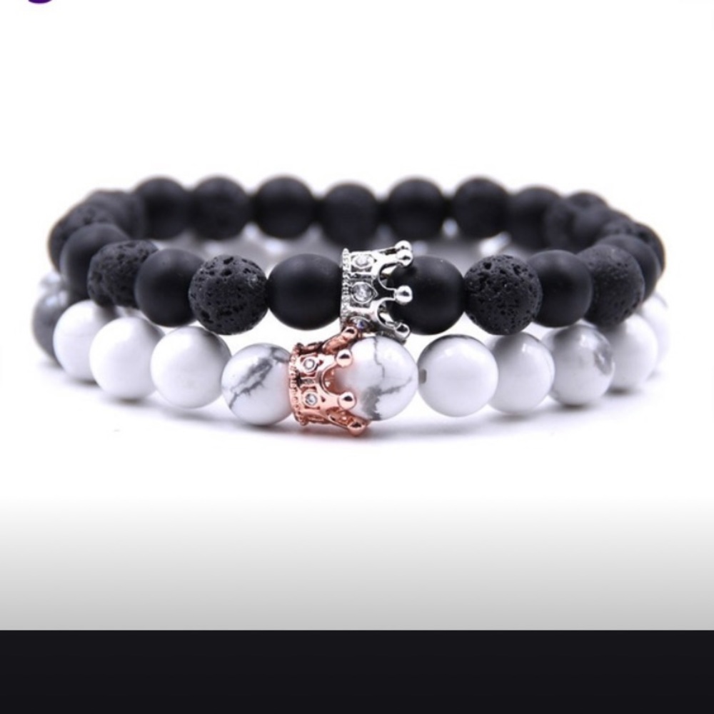 3/25✨💕 Her King and His Queen Gemstone Bracelets